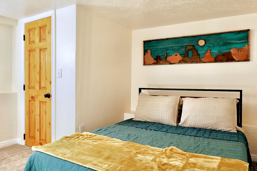 First bedroom with queen bed