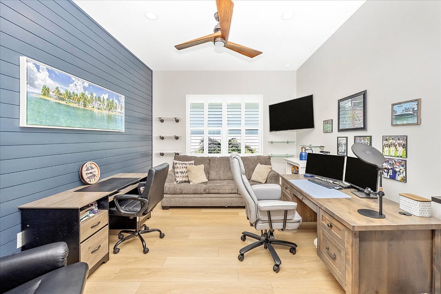Home Office with Sleeper Sofa, sleeps 2 on the pull out bed.