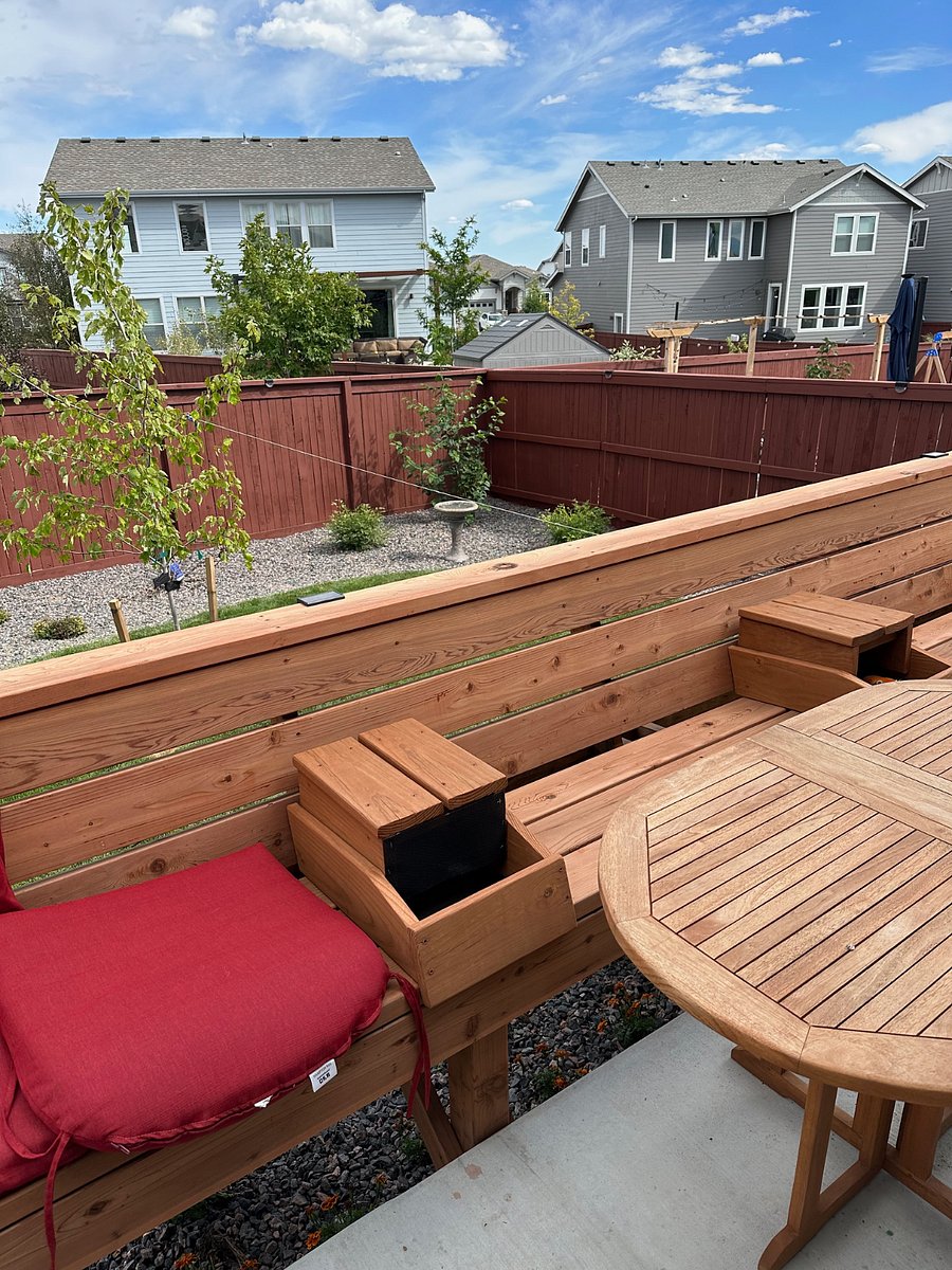 "The Church Pew" seating and patio