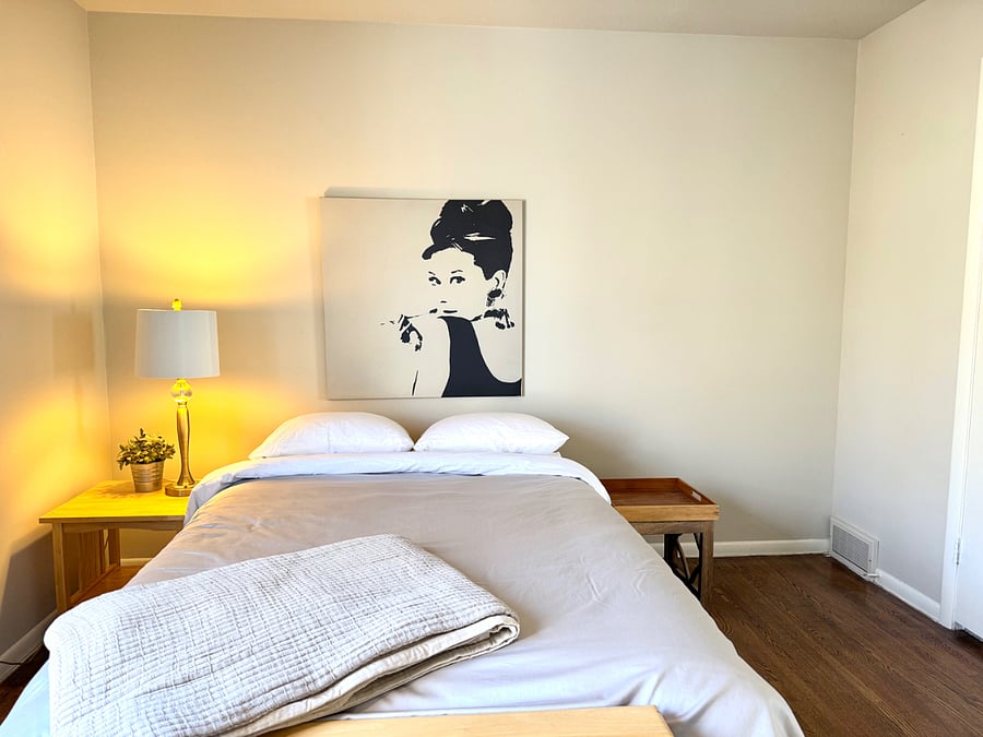 Bedroom with Full Bed-Upper Level- East facing window