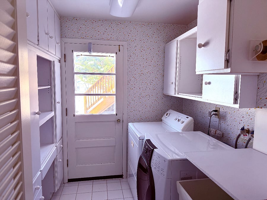 Laundry Room with sink and storage- Garden Level