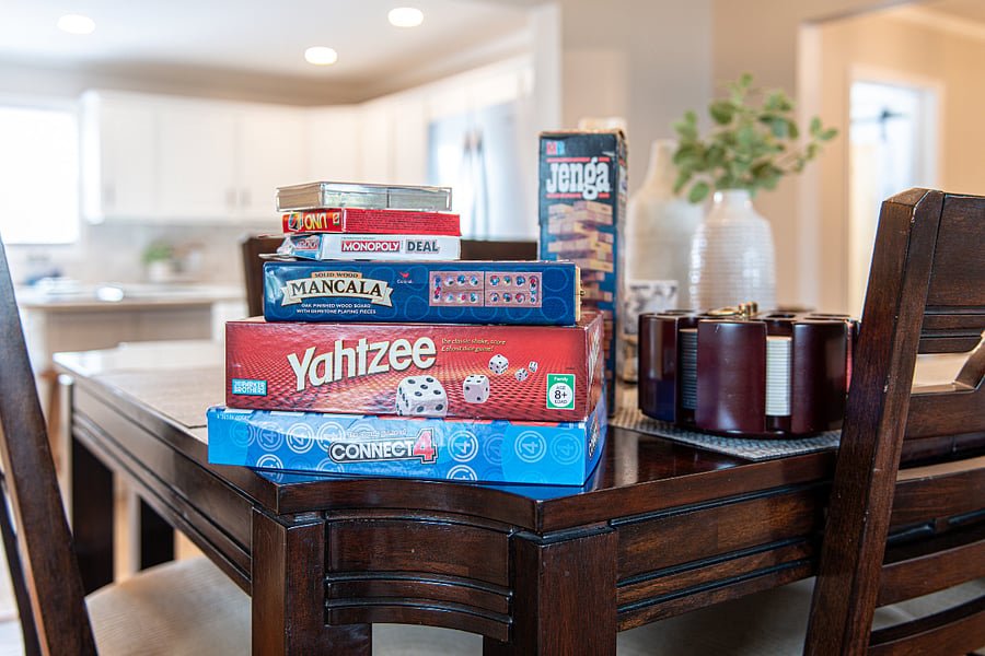 plenty of games and books to enjoy
