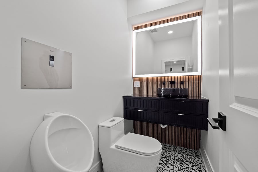 -Main floor Powder Room w/Urinal