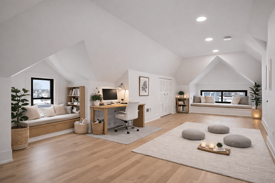 -Loft work & wellness area