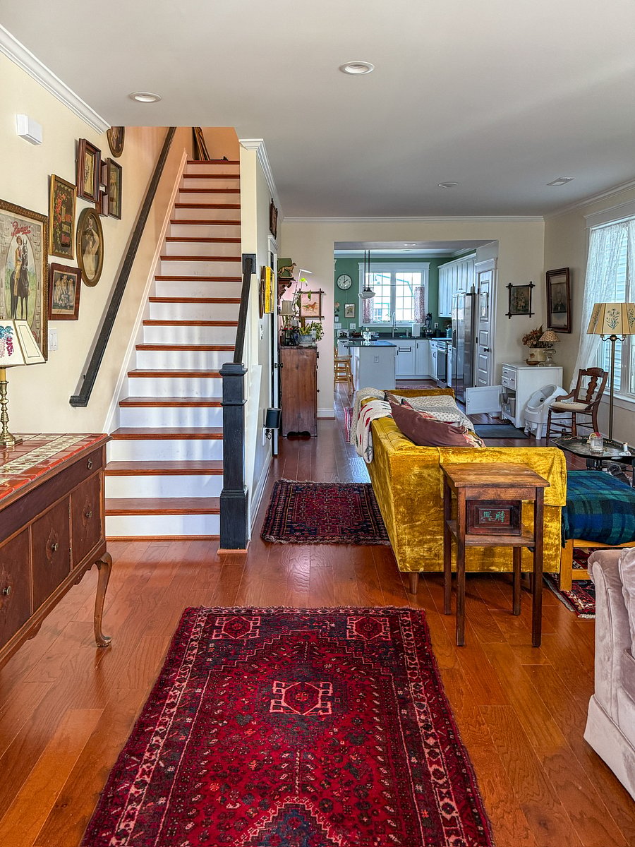 Shared living space with open, airy layout