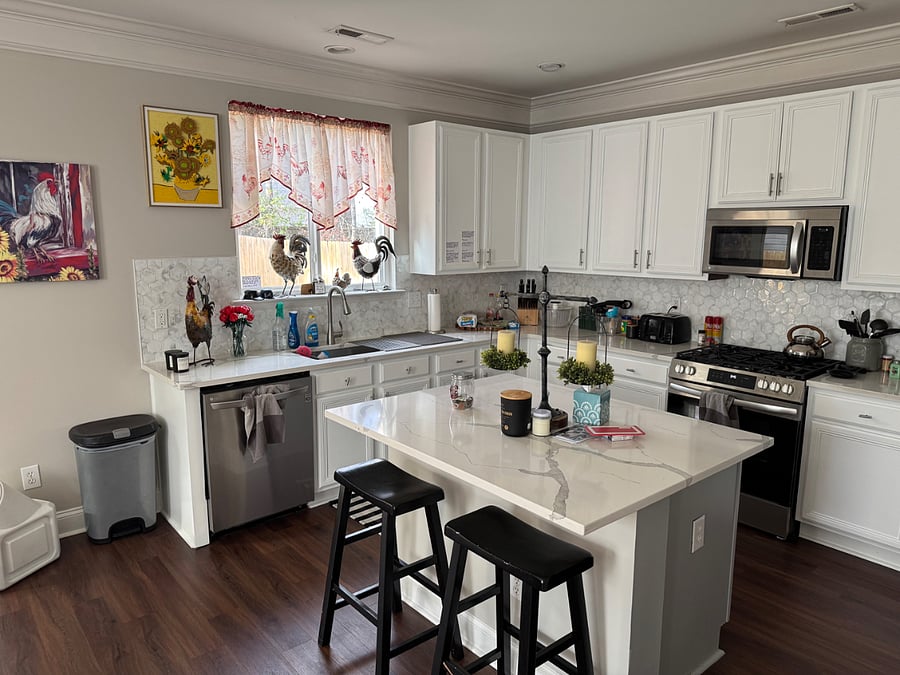 Shared full kitchen downstairs.