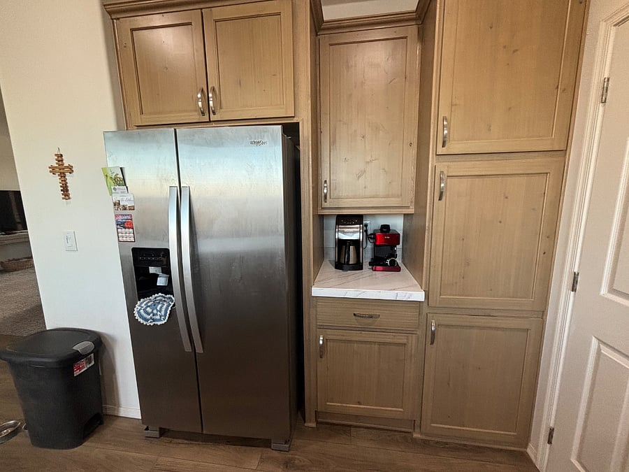 Fridge and coffee area