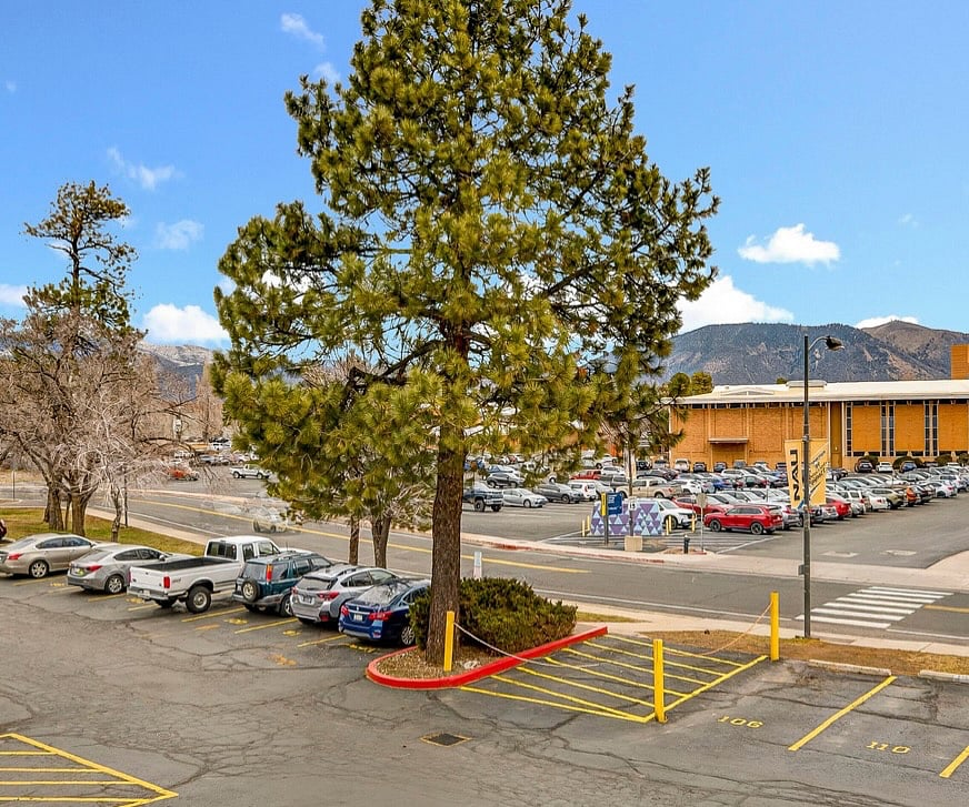 Mountains views & parking spots- view from front door entry