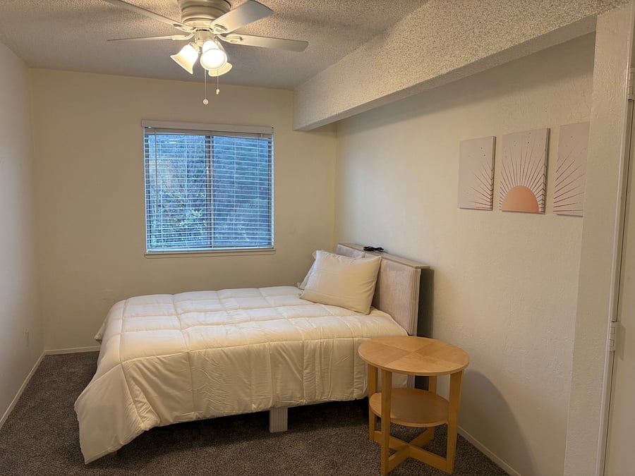 2nd level bedroom with north-facing, mountain views
