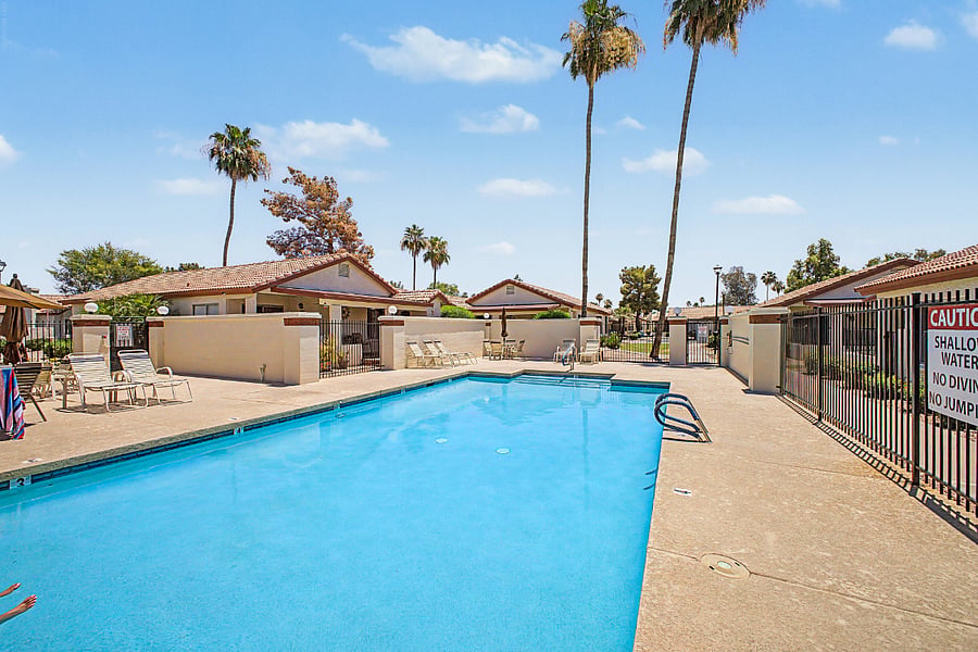 Community heated pool.