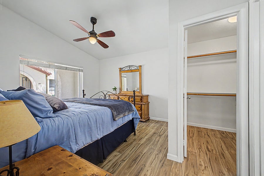 Primary bedroom. Walk-in closet.
