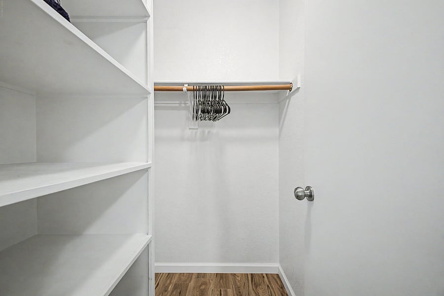 Guest bedroom closet. Walk-in.
