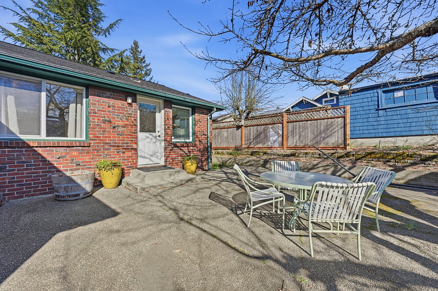 Back door pictured here - shared back patio
