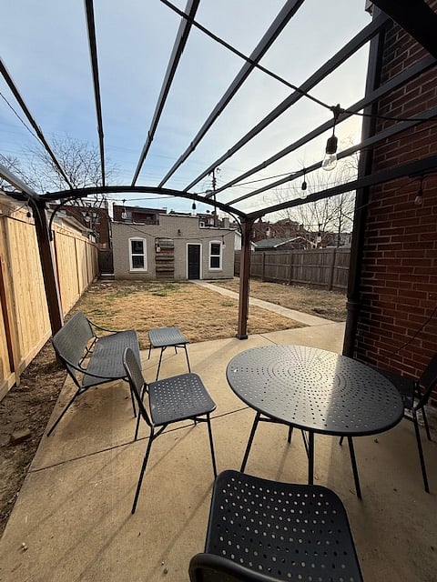 View from gate on East side of home, showing backyard area. Access to garage is unfortunately not included.