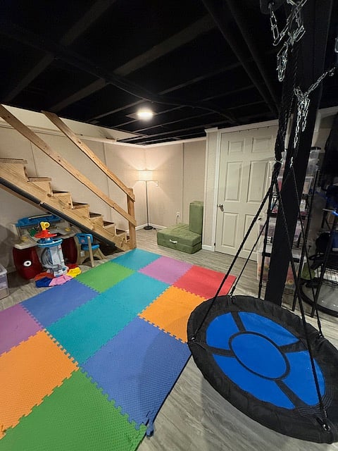 Finsihed basement, part of play area