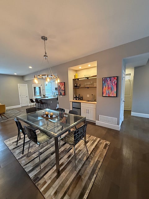 Dining room and wet bar