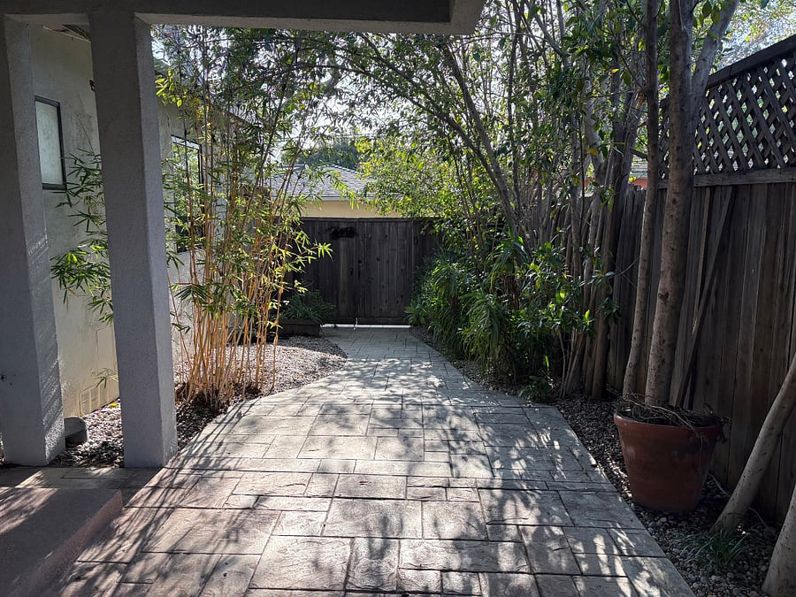 Private gated entrance.