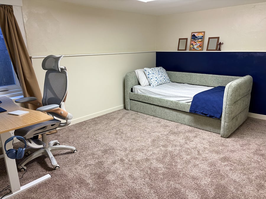Trundle bed, standing desk