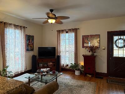 what you see from the kitchen area, facing the front door