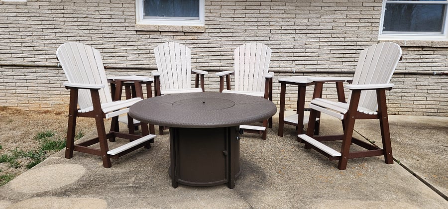 Back patio sitting area with firepit