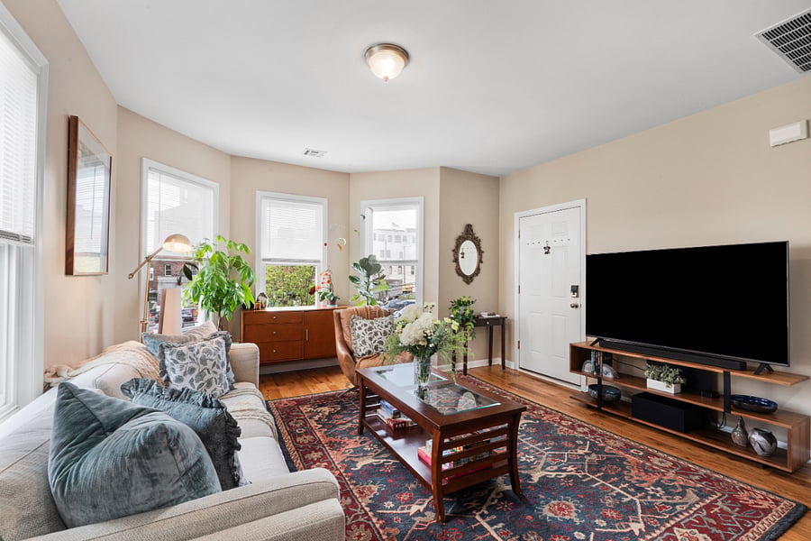 Living Room w/West Elm Media Console