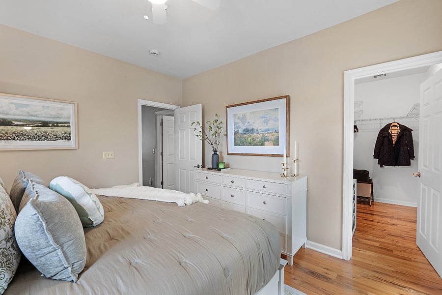 Master Bedroom w/Large Dresser & Henry Moore Art