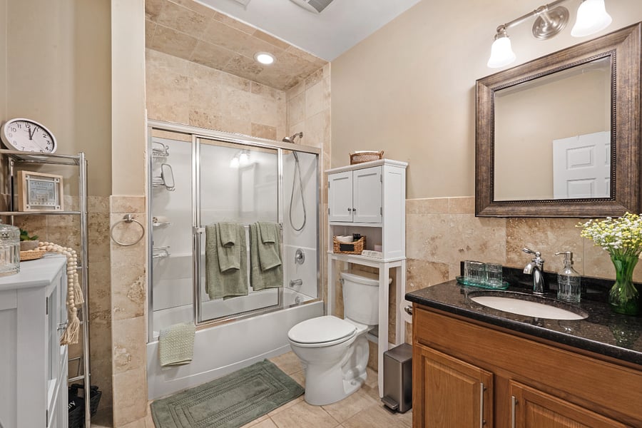 Large Bathroom w/Tall Shower & Extra Storage Cabinets