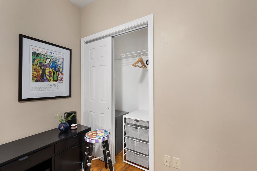 Office Closet w/Montclair Jazz Festival Art
