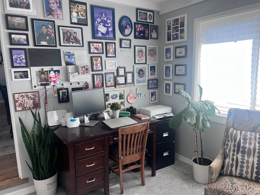 dedicated work space with printer access