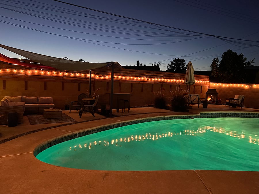 Pool and outdoor living area