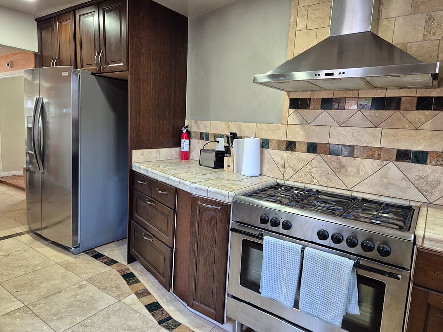 Five burner stove with oven