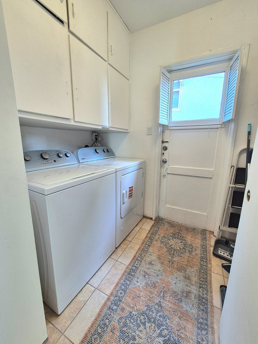 On site laundry room, inside house