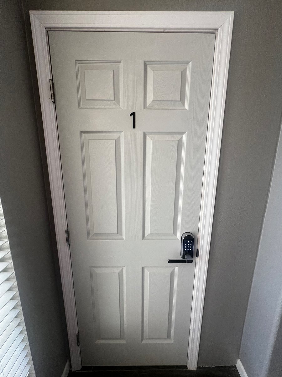 Room 1 code lock entry for additional privacy