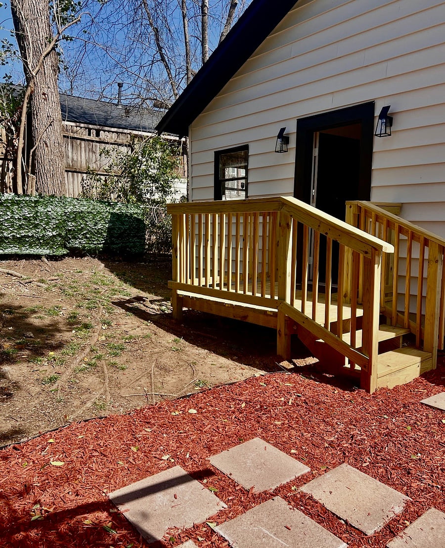Fully fenced backyard