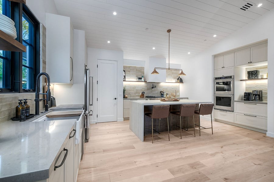 Gourmet kitchen with new, high-end appliances
