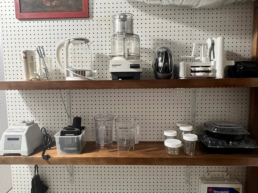 Load of Kitchen Accessories in Laundry Area.