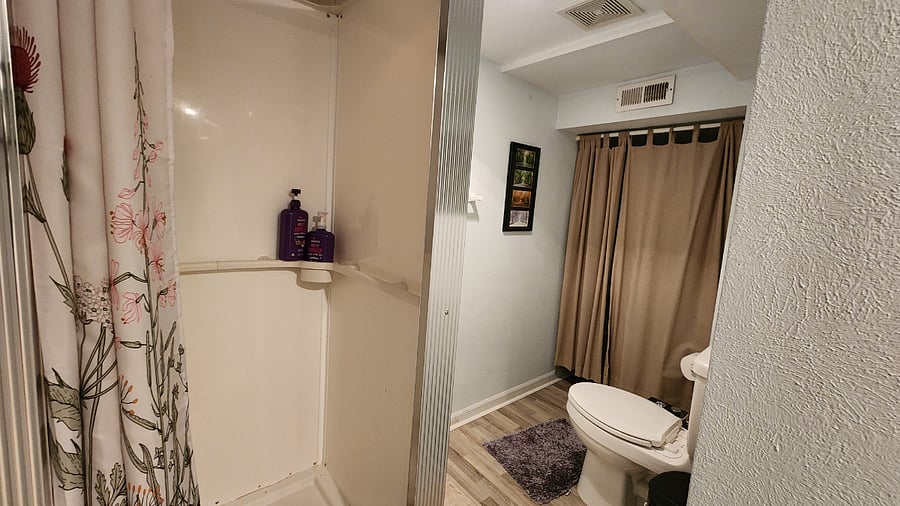 Shower and bathroom
