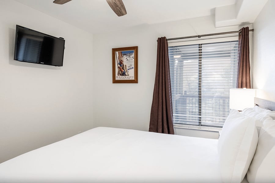 Main Floor Bedroom with Queen, TV & Closet