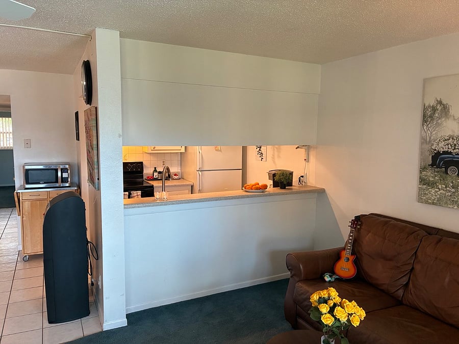 Photo from living room to kitchen