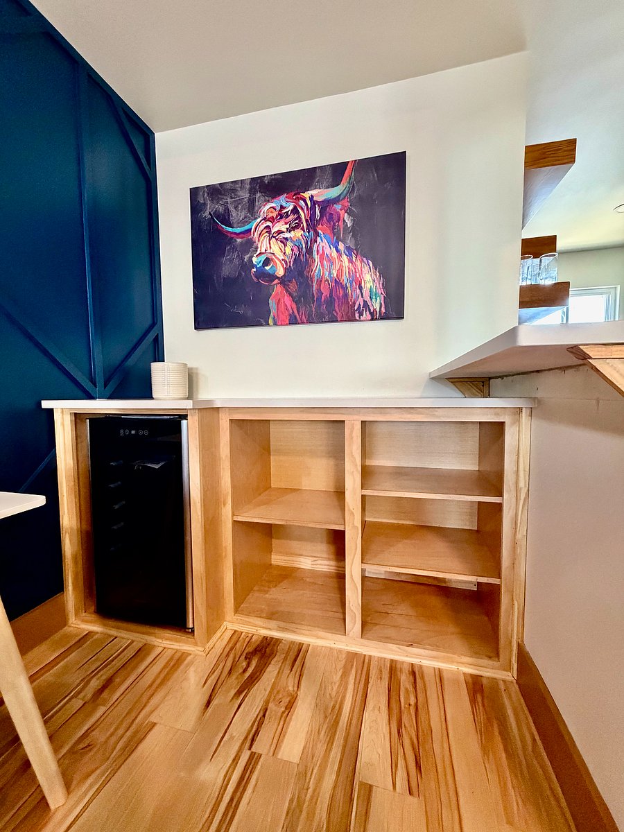 Wine Fridge + Bar Area
