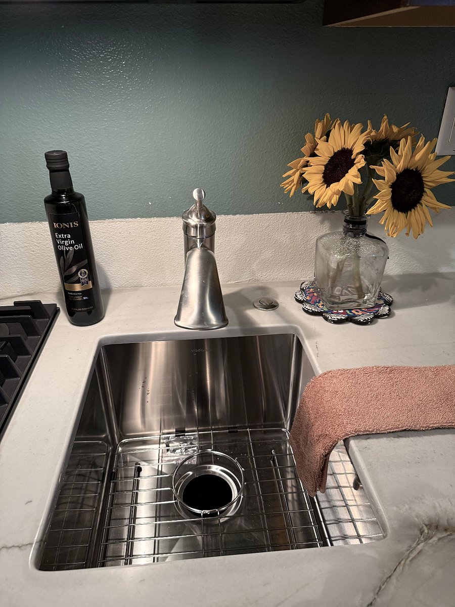 Kitchenette cook top and sink