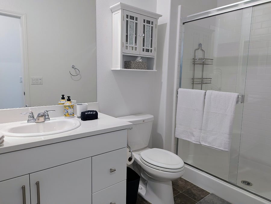 Bathroom with starter amenities
