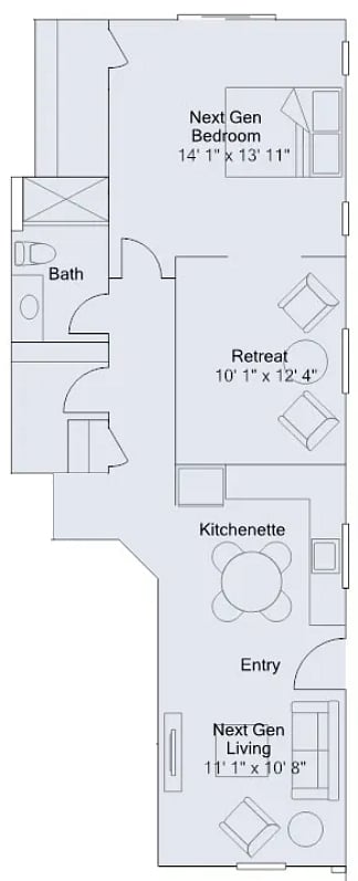 Spacious floorplan