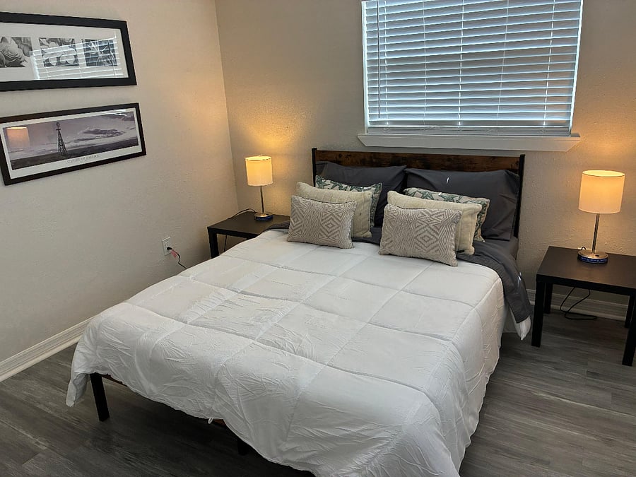 Fully furnished bedroom, move-in ready for your contract period.