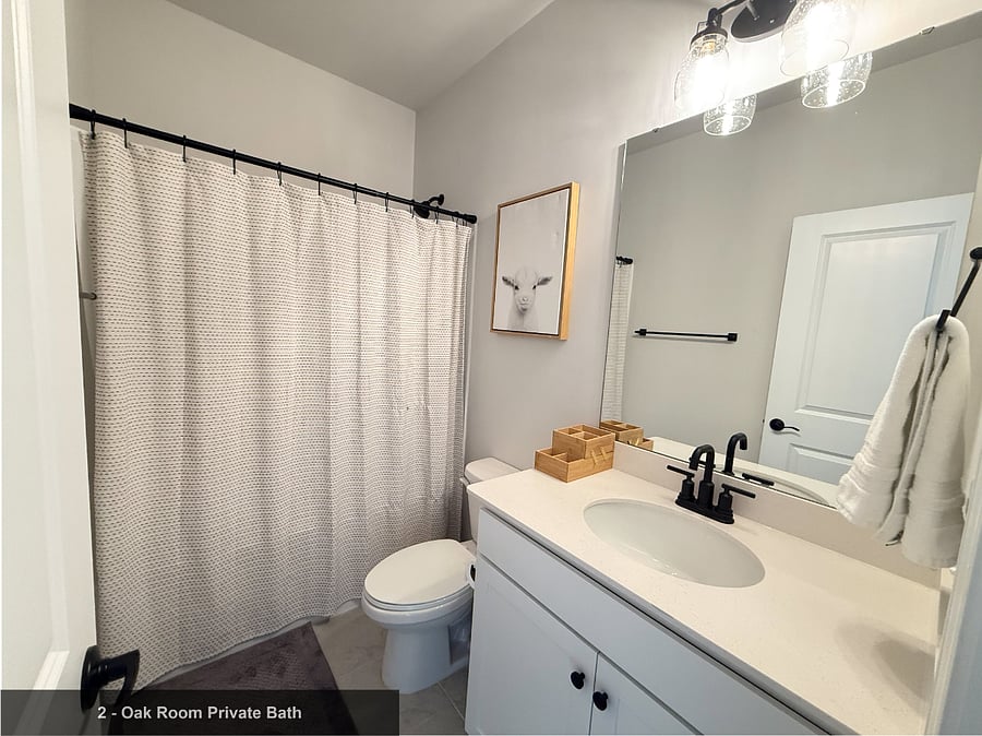 Your own modern ensuite bathroom located immediately adjacent to the bedroom.