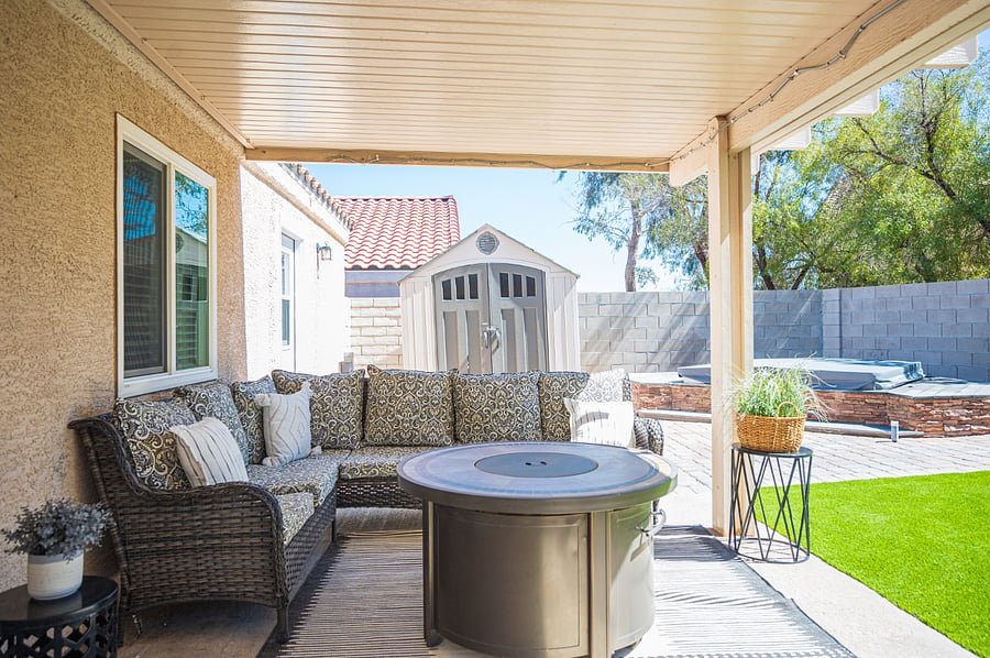 The backyard is so peaceful in this quiet safe neighborhood! It will be easy to forget youre in the same city as the infamous Las Vegas strip!