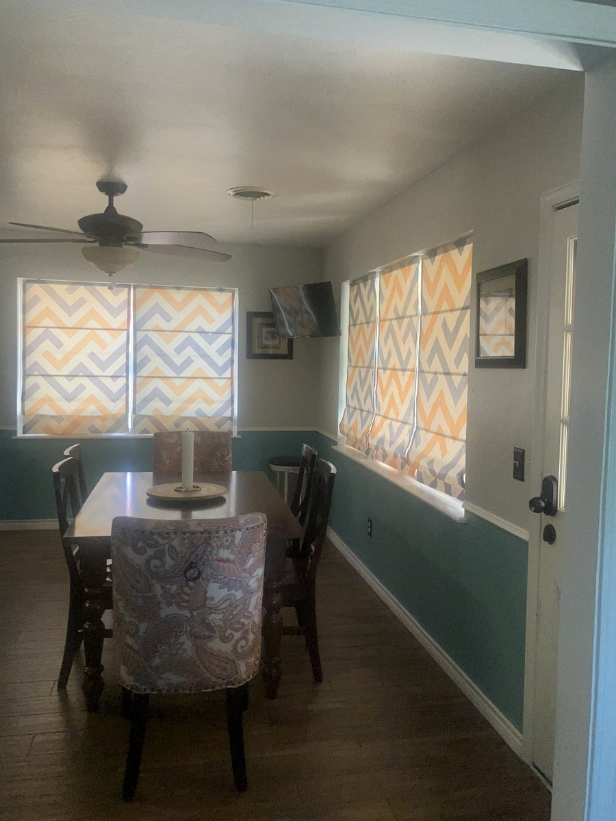 Dining room table with seating for six