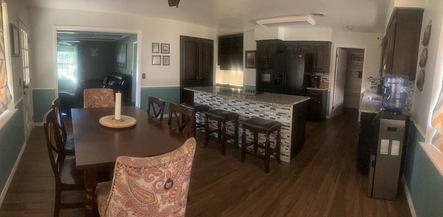 Kitchen and dining area