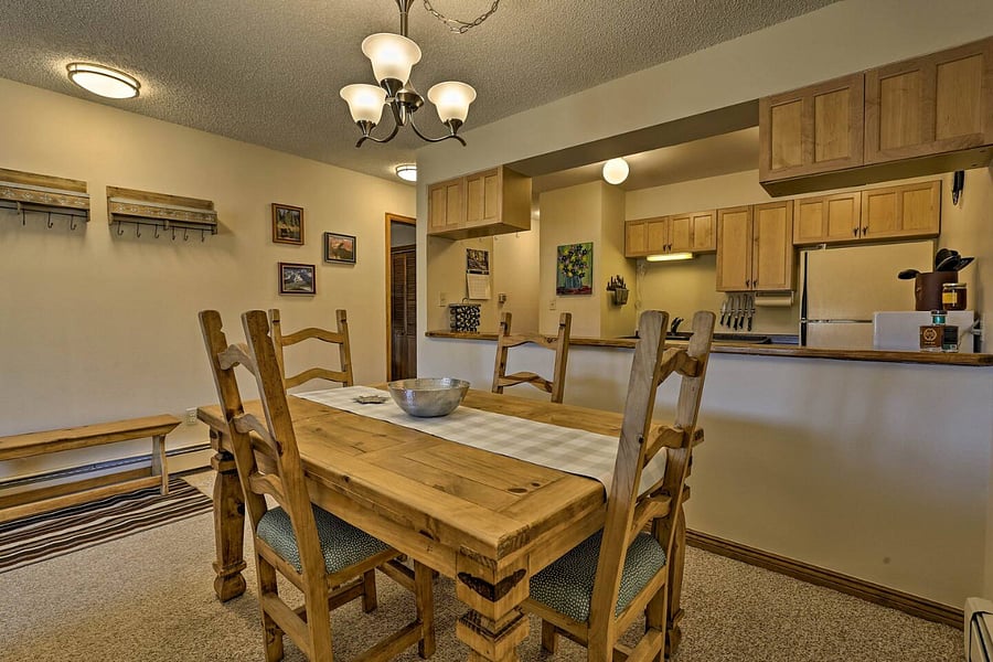 Dining area and open kitchen