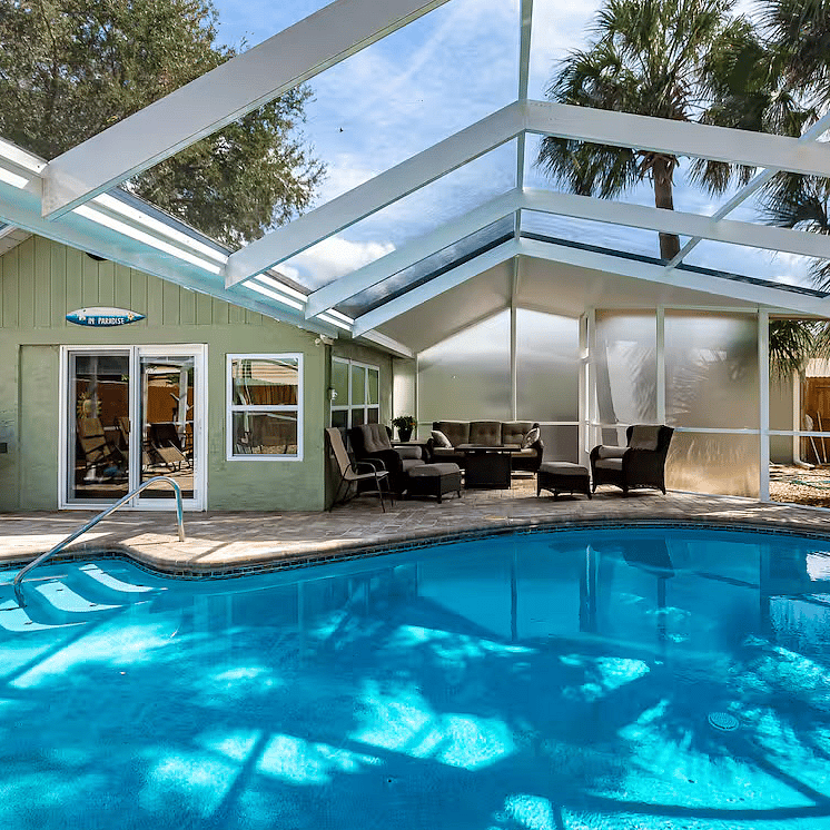Screened Paved Pool & Patio
